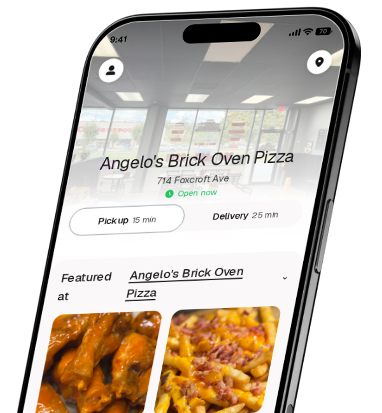 Angelo's Brick Oven Pizza app preview