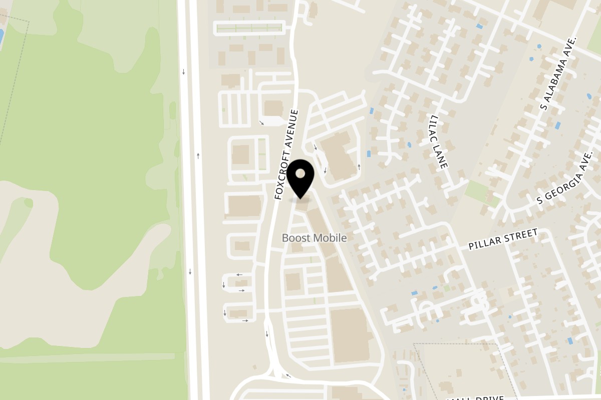 Map showing the location of Angelo's Brick Oven Pizza on 714 Foxcroft Ave in Martinsburg